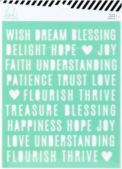 Heidi Swapp GW Stencil Wish-Heidi Swapp GW Stencil Wish - 5A002WP1-1GXH5 - 718813122924