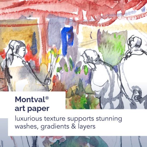 Canson Artist Series Montval Watercolor Pad 9"X12"-Fold Over, 12 Sheets - 5A00367R-1H7H6