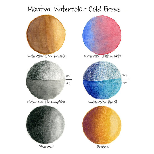 Canson Artist Series Montval Watercolor Pad 9"X12"-Fold Over, 12 Sheets - 5A00367R-1H7H6