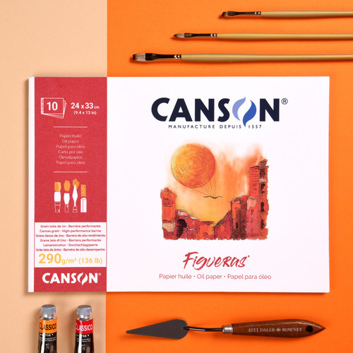 Canson Aritst Series Canva Paper Pad 12"X16"-Fold Over, 10 Sheets - 5A00369N-1H7HZ