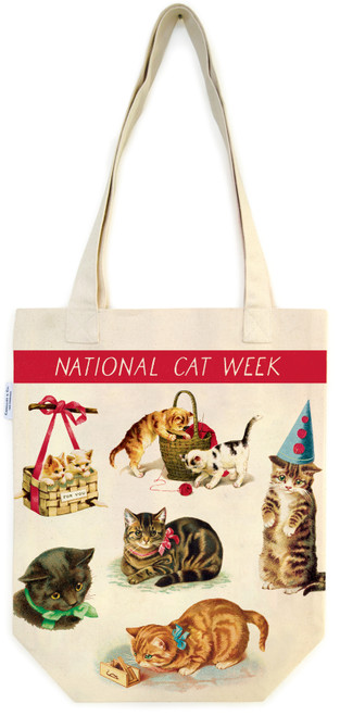Cavallini Tote Bag-Vintage Cats - 5A0035PN-1H70W - 9781639474479 Cavallini Tote Bag-Vintage Cats - 5A0035PN-1H70W - 9781639474479