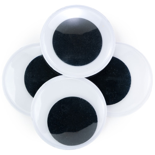 CousinDIY Paste-On Wiggle Eyes 50mm 4/Pkg-Black - 5A002XT3-1GYK6