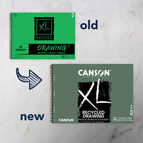 Canson Recycled Drawing Pad 18"X24"-Side Wire, 30 Sheets - 5A003699-1H7DX Canson Recycled Drawing Pad 18"X24"-Side Wire, 30 Sheets - 5A003699-1H7DX