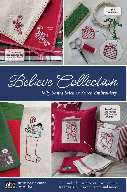 Jolly Santa Stick 'N Stitch Embroidery Pattern Collection-Believe - 5A0035QC-1H728 - 043272002198
