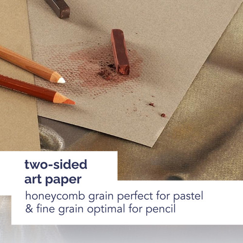 Canson Mi-Teintes Assorted Pad 12"X16"-Fold Over, 24 Sheets - 5A00367Q-1H7G8