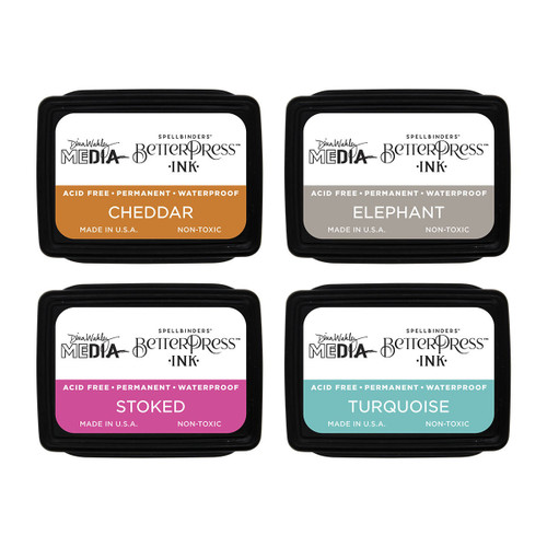 Spellbinders BetterPress Ink Mini Set 4/Pkg By Dina Wakley-Dina's Faves - 5A0035P0-1H6YS