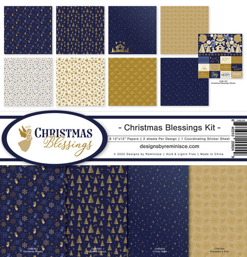 Reminisce Collection Kit 12"X12"-Christmas Blessings - 5A0035H1-1H6RW - 840310209249