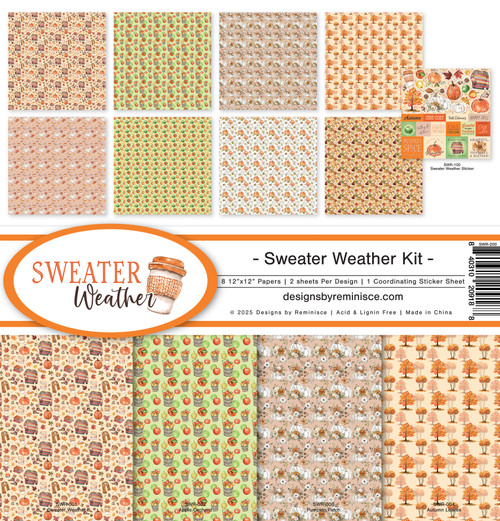 Reminisce Collection Kit 12"X12"-Sweater Weather - 5A0035GW-1H6RY - 840310209188