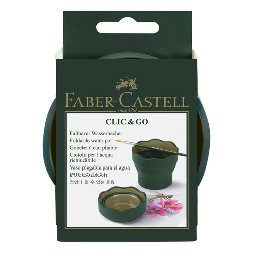 Faber-Castell Clic & Go Water Cup-Dark Green - 5A0035W7-1H75Q - 4005401815204