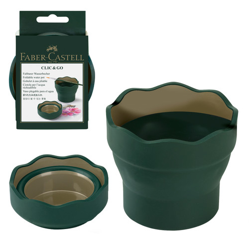 Faber-Castell Clic & Go Water Cup-Dark Green - 5A0035W7-1H75Q