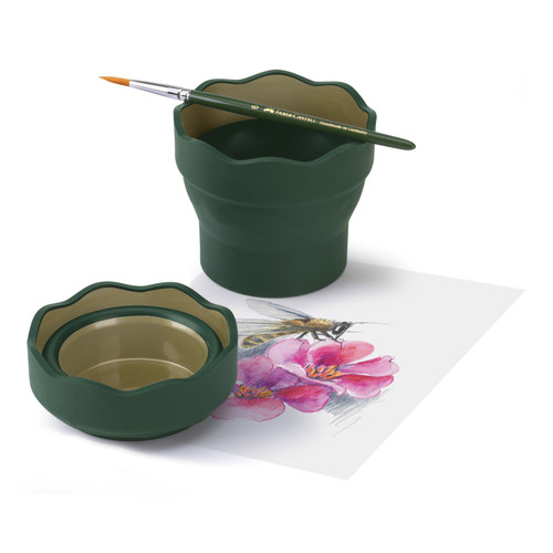 Faber-Castell Clic & Go Water Cup-Dark Green - 5A0035W7-1H75Q