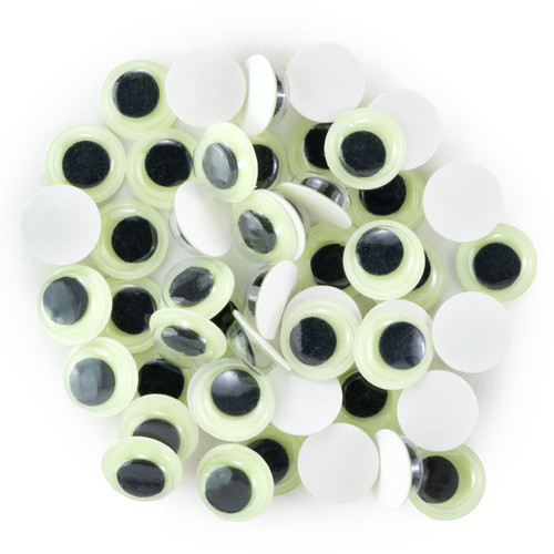 CousinDIY Wiggle Eyes 10mm 50/Pkg-Glow In The Dark - 5A002XV4-1GYM8