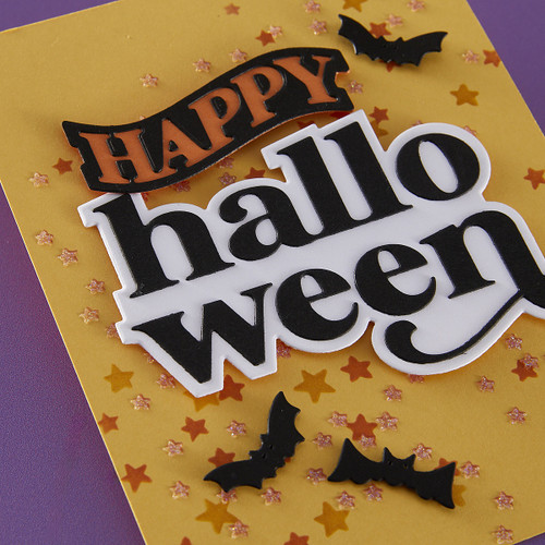 Hero Arts Etched Dies from the Hocus Pocus Collection-Happy Halloween - 5A0035YL-1H77J Hero Arts Etched Dies from the Hocus Pocus Collection-Happy Halloween - 5A0035YL-1H77J