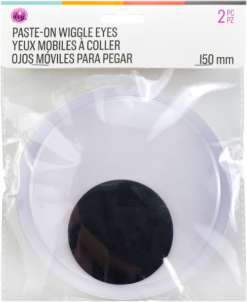 CousinDIY Paste-On Wiggle Eyes 150mm 2/Pkg-Black - 5A002XQS-1GYPJ - 191648185966