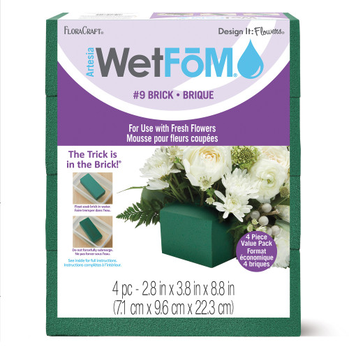 FloraCraft WetFoM Blocks 4/Pkg-8.8"X3.8"X2.8" - 5A003249-1H3SD - 046501071682