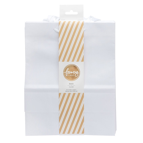 American Crafts Kraft Bags 8"X10.25" 13 Pack-White - 5A0035QG-1H72F - 718813497558