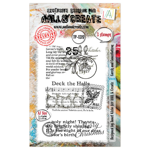 AALL And Create A7 Photopolymer Clear Stamp Set-Carols and Cancellations - 5A0035T2-1H74G - 5061097790392
