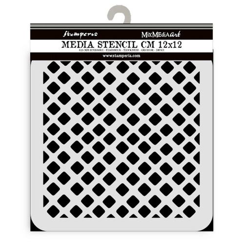 Stamperia Stencil 4.72"X4.72"-Candy Christmas Waffle Pattern - 5A0032WB-1H4KG - 5993110045847