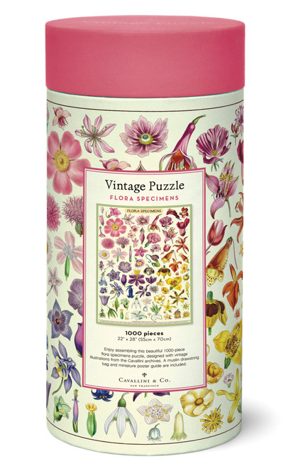 Cavallini Vintage 1,000 Piece Puzzle-Floral Specimens - 5A0035PL-1H70B Cavallini Vintage 1,000 Piece Puzzle-Floral Specimens - 5A0035PL-1H70B