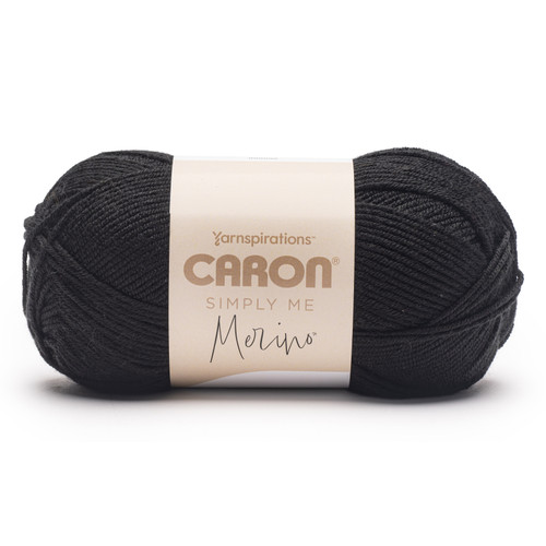 Caron Simply Me Yarn Merino-Pitch Black - 5A002X8V-1GY7Z - 057355570092
