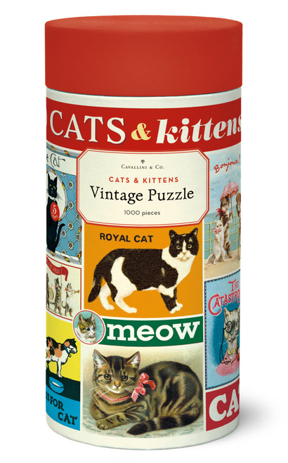 Cavallini Vintage 1,000 Piece Puzzle-Cats & Kittens - 5A0035PL-1H70F - 9781635448887