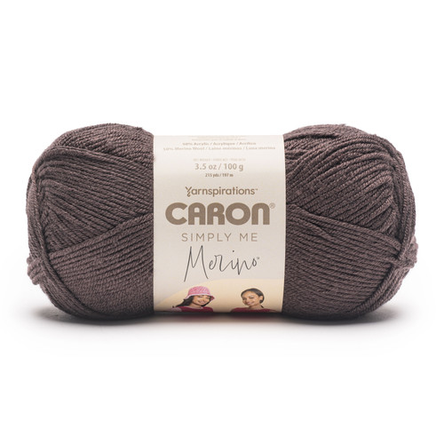 Caron Simply Me Yarn Merino-Cocoa Bean Heather - 5A002X8V-1GY9N - 057355570221