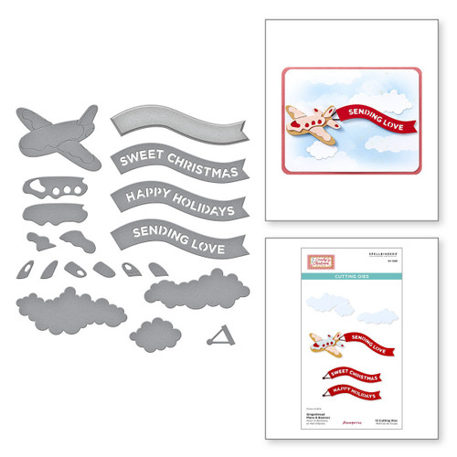 Spellbinders Etched Dies From Candy Christmas By Stamperia-Gingerbread Plane & Banners - 5A00351H-1H6K0 Spellbinders Etched Dies From Candy Christmas By Stamperia-Gingerbread Plane & Banners - 5A00351H-1H6K0