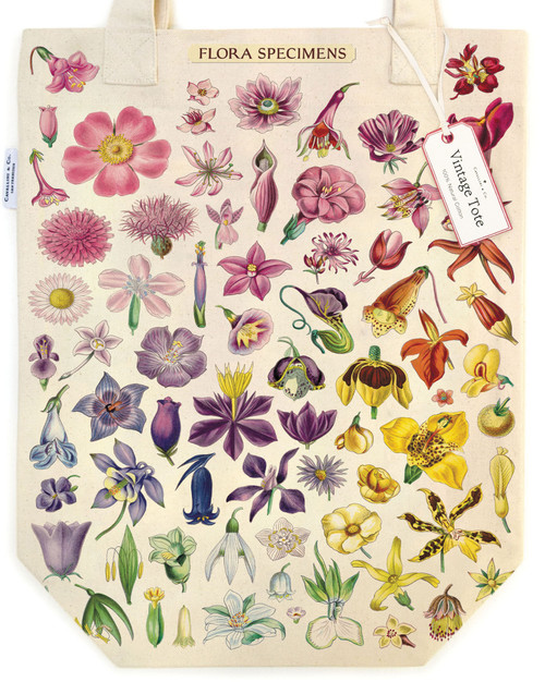 Cavallini Tote Bag-Floral Specimens - 5A0035PN-1H70Q