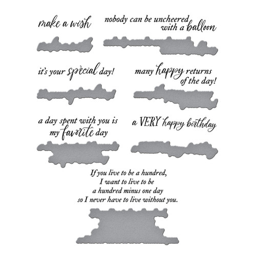 BetterPress Plate & Die Set From Say Cheese Classic Mouse-A Very Happy Birthday Sentiments - 5A003539-1H6KV