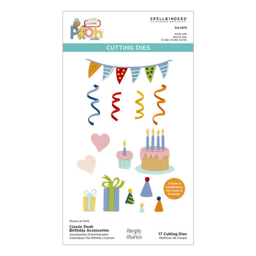 Etched Dies From Say Cheese Classic Pooh Birthday-Classic Pooh Birthday Accessories - 5A003537-1H6L1 - 810176106594
