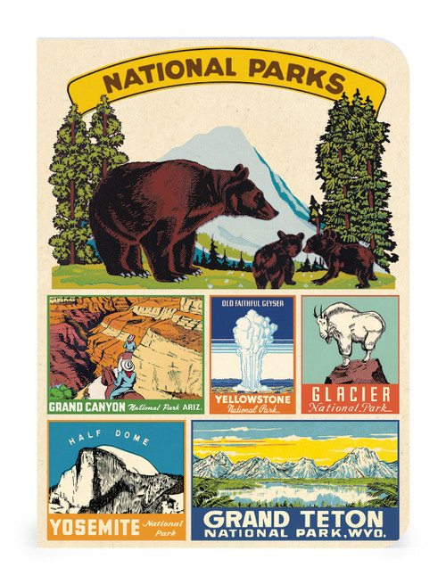 Cavallini Mini Notebooks 3/Pkg-National Parks - 5A0035PF-1H6ZF