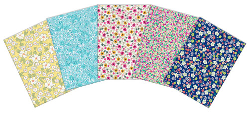 Fabric Editions Fabric Palette Assortment 18"X21" 5/Pkg-5 Designs - Floral - 5A00359C-1H6MP