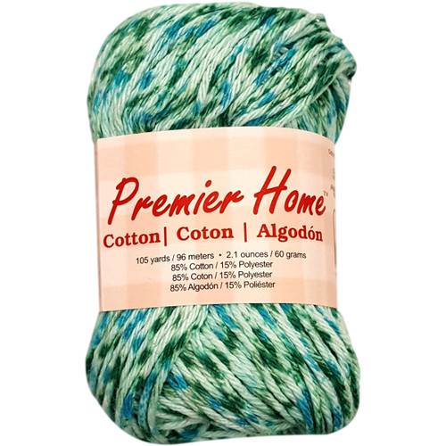6 Pack - Premier Home Cotton Multi Yarn-Aquamarine Speckle - 44-45 - 847652063140