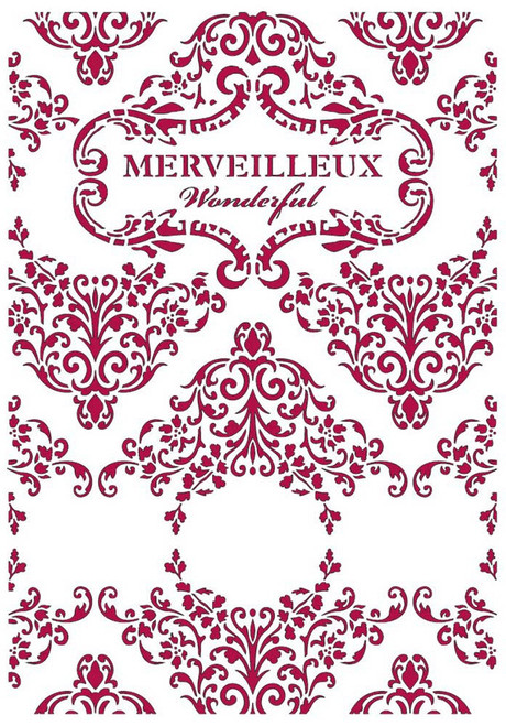 3 Pack - Stamperia Stencil G 8.27"X11.69"-Sea Dream Wonderful, Romantic - KSG459 - 5993110014515
