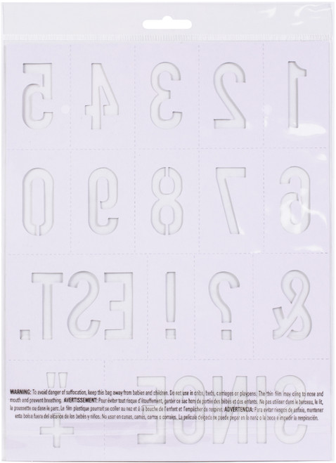 4 Pack - Heidi Swapp DIY Doormats Stencil-Numbers - HS314879
