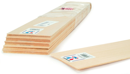 10 Pack - Midwest Products Basswood Sheet 24"-1/16"X3" - B4302