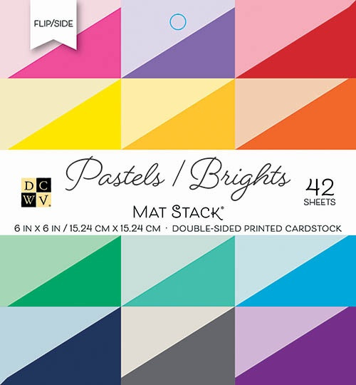 3 Pack - DCWV Double-Sided Cardstock Stack 6"X6" 42/Pkg-Flip/Side Pastels & Brights Solid - PS006108 - 611356111533