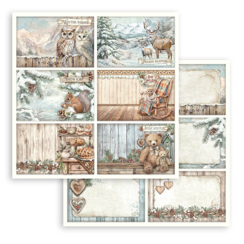 10 Pack - Stamperia Double-Sided Cardstock 12"x12"-The Owl's House 6 Postcards - 5A0032XF-1H4MK - 5993110046042
