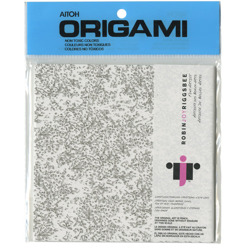 3 Pack - Aitoh Origami Paper 6"X6" 40/Pkg-Riggsbee Design's Black & White - RJR-05 - 762867014513