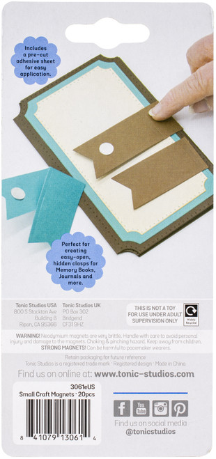 3 Pack - Tonic Studios Small Craft Magnets 10mm 10/Pkg-Neodymium - 3061E