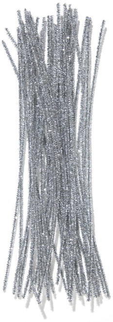 12 Pack - CousinDIY Tinsel Stems 3mmx12" 35/Pkg-Silver - 5A002F73-3