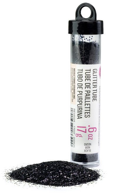 12 Pack - CousinDIY Glitter Tube 0.6oz (17g)-Black - 5A002XR9-5143