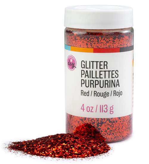 3 Pack - CousinDIY Glitter 4oz-Red - 5A002XSN-5177