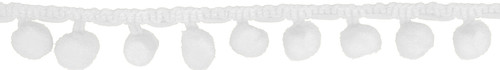 3 Pack - Simplicity Pom Pom Fringe 3/4"X4'-White - 187 2087-030A