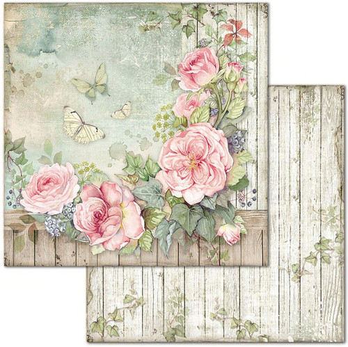 3 Pack - Stamperia Double-Sided Paper Pad 8"X8" 10/Pkg-House Of Roses, 10 Designs/1 Each - SBBS08