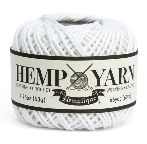 3 Pack - Hemptique Hemp Yarn Ball-WHITE - 5A0036LF-1H7Q9 - 672975041137