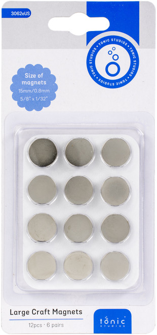 3 Pack - Tonic Studios Large Craft Magnets 15mm 6/Pkg-Neodymium - 3062E - 5056190930622