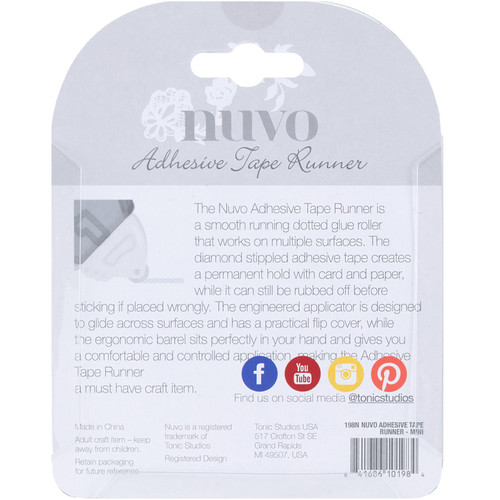 4 Pack - Nuvo Adhesive Tape Runner-Mini - 198N
