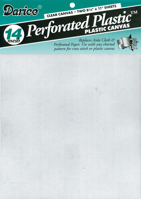 36 Pack - Zehrco-Giancola Perforated Plastic Canvas 14ct 8.25x11" 2/Pk-Clear - 39500-1 - 850021774233