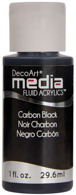 3 Pack - DecoArt Media Fluid Acrylics Paint 1oz-Carbon Black (Series 1) - 5A003799-05